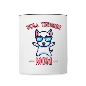 Bullterrier Spruch Lustiges Bullterrier Geschenk - Tasse zweifarbig - Weiß/Schwarz - Vorne