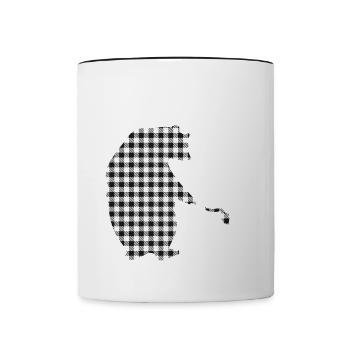 Oncle Ours - Mug contrasté - blanc/noir - Devant