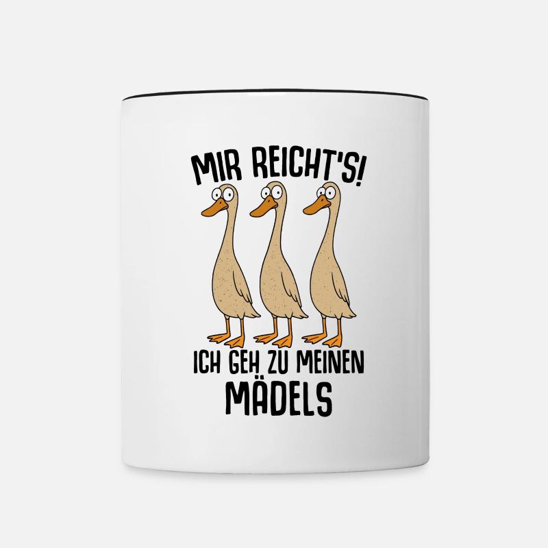 I've had enough, I'm going to my girls - Contrasting Mug - white/black