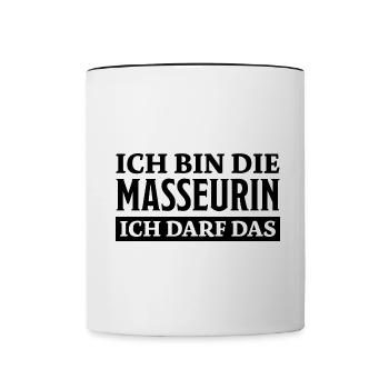 Masseurin Spruch Beruf Massage Masseurin Geschenk - Tasse zweifarbig - Weiß/Schwarz - Vorne