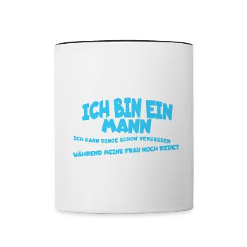 I'm a man, forget things humor - Contrasting Mug - white/black - Front