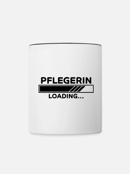 Pflegerin Spruch Pflegekraft Pflegerin Geschenk - Tasse zweifarbig - Weiß/Schwarz