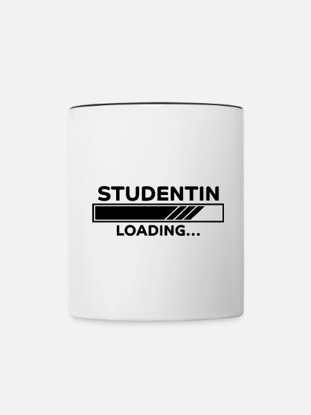 Studentin Spruch Universität Studentin Geschenk - Tasse zweifarbig - Weiß/Schwarz