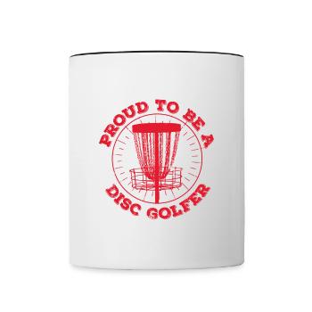 Disc Golf - Tasse zweifarbig - Weiß/Schwarz - Vorne