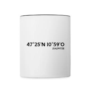 Zugspitze coordinates summit - Contrasting Mug - white/black - Front