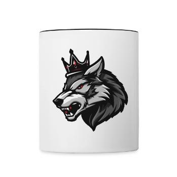 Wolf Krone - Tasse zweifarbig - Weiß/Schwarz - Vorne