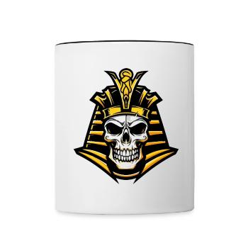 Crâne de pharaon - Mug contrasté - blanc/noir - Devant