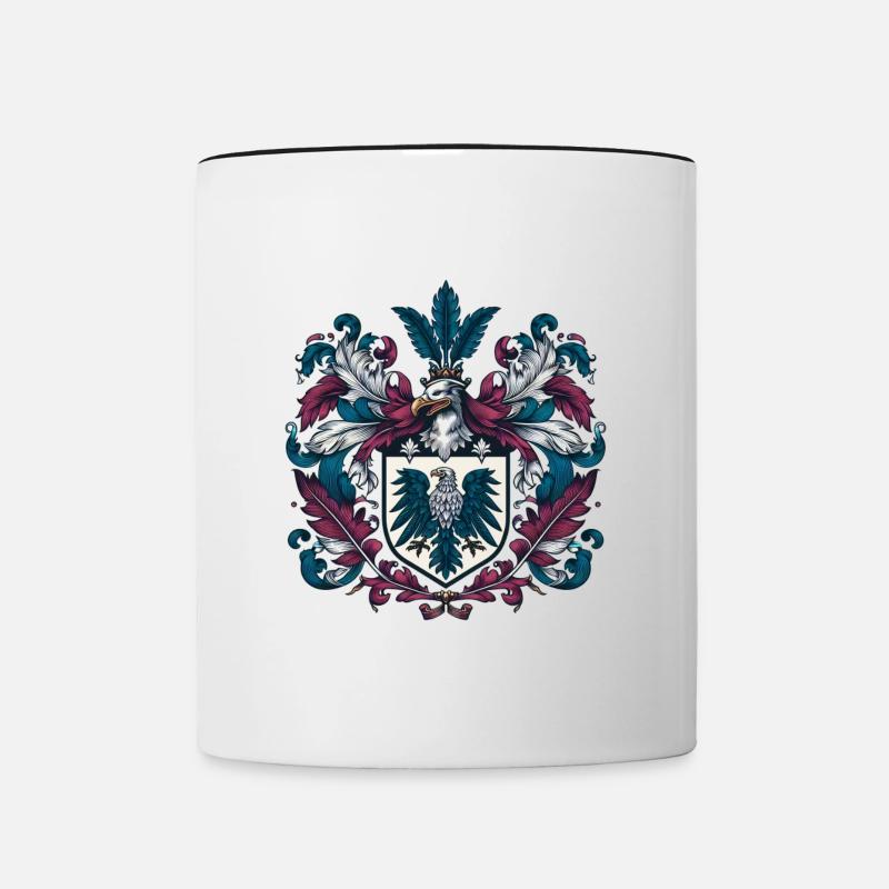 Adler Wappen - Tasse zweifarbig - Weiß/Schwarz