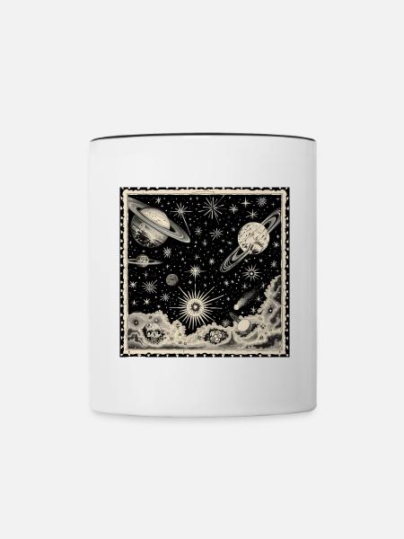 Kosmische Sterblichkeit - Tasse zweifarbig - Weiß/Schwarz