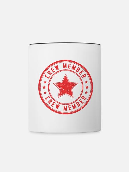 Crew Mitglied - Tasse zweifarbig - Weiß/Schwarz