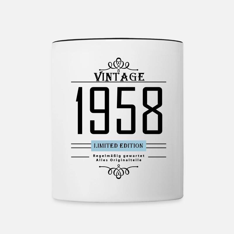 Millésime 1958 - Edition Limitée (Vecteur) - Mug contrasté - blanc/noir