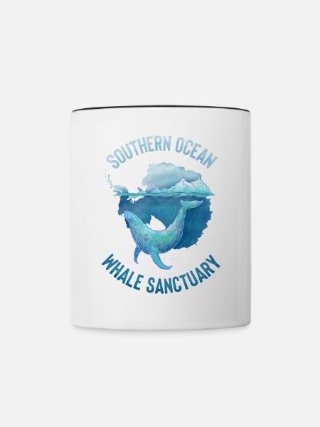 Southern Ocean Whale Sanctuary - Tasse zweifarbig - Weiß/Schwarz
