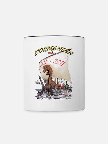 NORMANDIE COPYRIGHT LOUIS RUNEMBERG - Tasse zweifarbig - Weiß/Schwarz