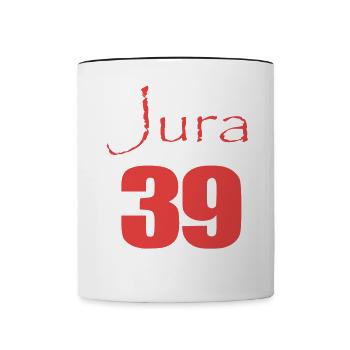 Jura - Mug contrasté - blanc/noir - Devant