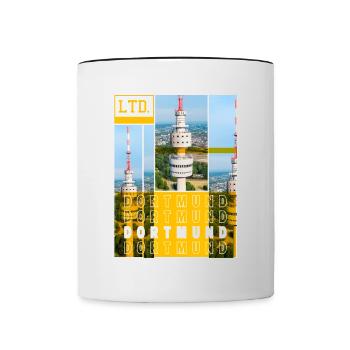 Dortmund Deutschland Stadt Skyline Heimat Liebe - Tasse zweifarbig - Weiß/Schwarz - Vorne