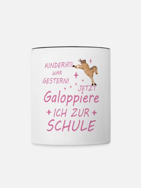 Kindergarten War Gestern - Tasse zweifarbig - Weiß/Schwarz