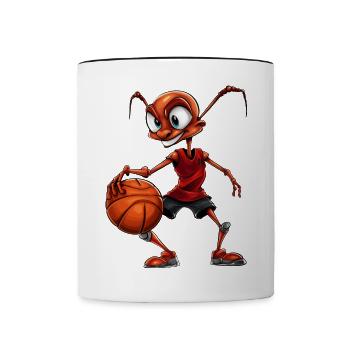 Fourmi de basket-ball - Mug contrasté - blanc/noir - Devant