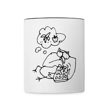 VOGI ! Phone Mobile - Contrasting Mug - white/black - Front