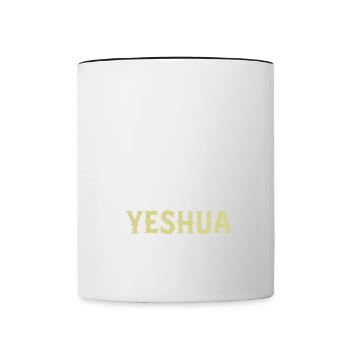 Jeschua Göttlicher Messias Illustration - Tasse zweifarbig - Weiß/Schwarz - Vorne