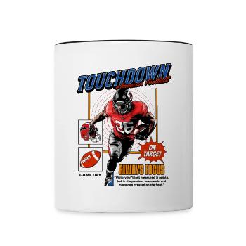 Joueur de football américain États-Unis America Sports Splash - Mug contrasté - blanc/noir - Devant