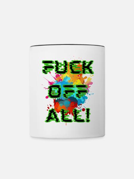 Punk-Farbexplosion - Tasse zweifarbig - Weiß/Schwarz