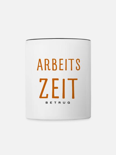 Arbeitszeitbetrug AFK im Real Life - Tasse zweifarbig - Weiß/Schwarz