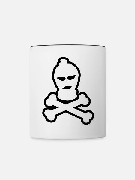 skimaske totenkopf - Tasse zweifarbig - Weiß/Schwarz