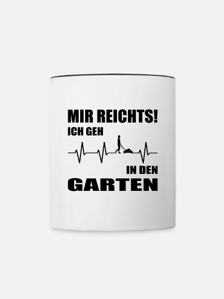 Garten - Tasse zweifarbig - Weiß/Schwarz