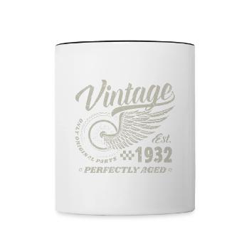 Vintage 1932 Year of birth 88 Birthday 88 Vintage - Contrasting Mug - white/black - Front