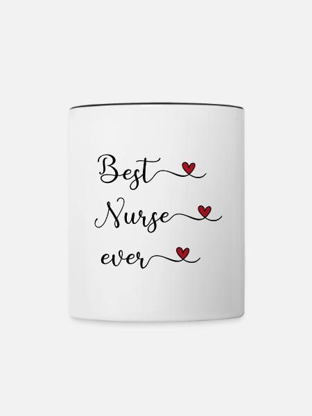 Krankenschwester - Tasse zweifarbig - Weiß/Schwarz