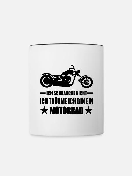 Motorrad - Tasse zweifarbig - Weiß/Schwarz