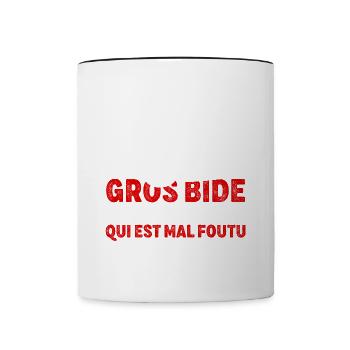 J'ai Pas Un Gros Bide Humour Sarcasme - Tasse zweifarbig - Weiß/Schwarz - Vorne