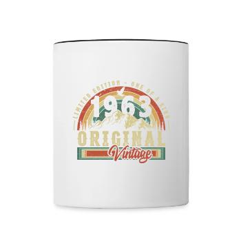 1963 Anniversaire né en 1963 Retro Vintage - Mug contrasté - blanc/noir - Devant