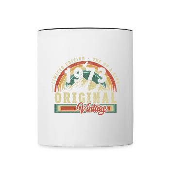 1973 Birthday born in 1973 Retro Vintage - Contrasting Mug - white/black - Front