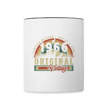 Made 1966, Born 1966 Birthday - Contrasting Mug - white/black - Front