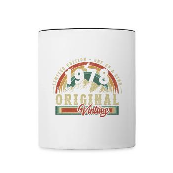 1978 Birthday born in 1978 Retro Vintage - Contrasting Mug - white/black - Front