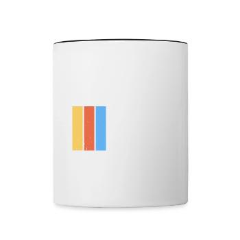 1977 Anniversaire Né En 1977 Rétro Vintage - Mug contrasté - blanc/noir - Devant
