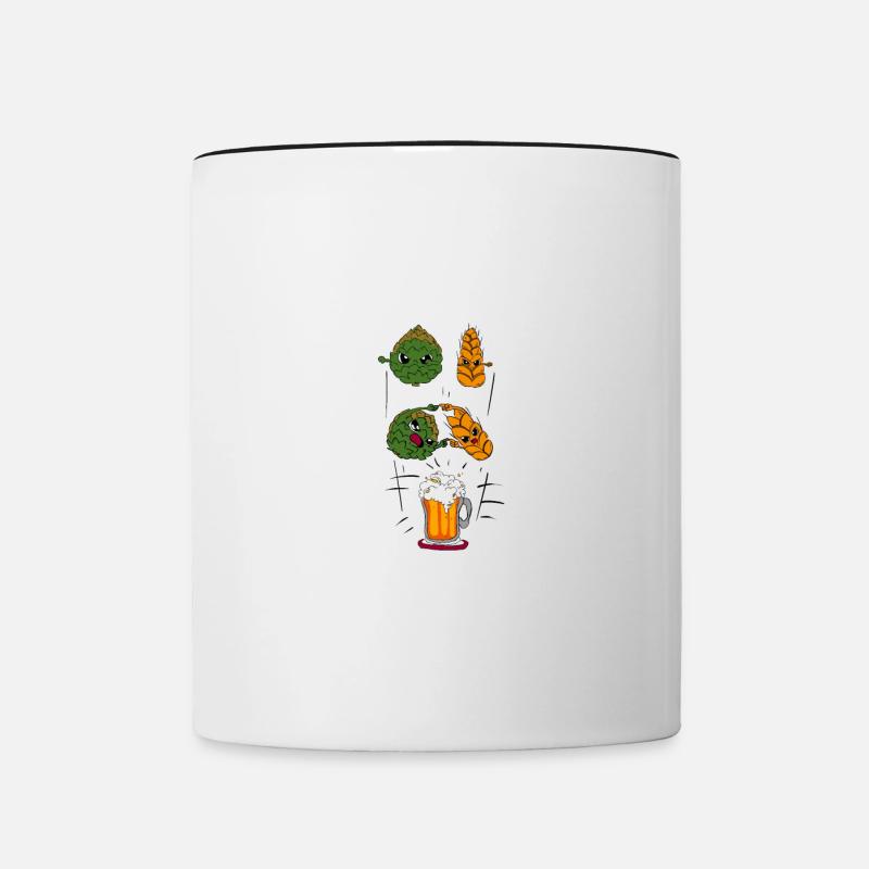 Fusion de bière - Mug contrasté - blanc/noir