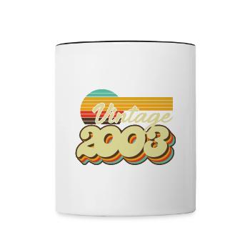 2003 Anniversaire Né En 2003 Rétro Millésime - Mug contrasté - blanc/noir - Devant