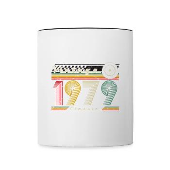1979 Anniversaire de naissance en 1979 Rétro Vintage - Mug contrasté - blanc/noir - Devant