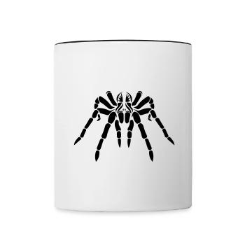 Tarentule tribale - Mug contrasté - blanc/noir - Devant