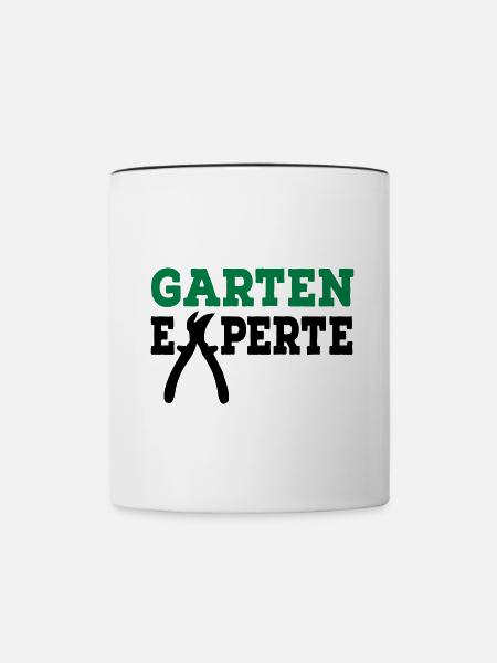 Garten Experte - Tasse zweifarbig - Weiß/Schwarz