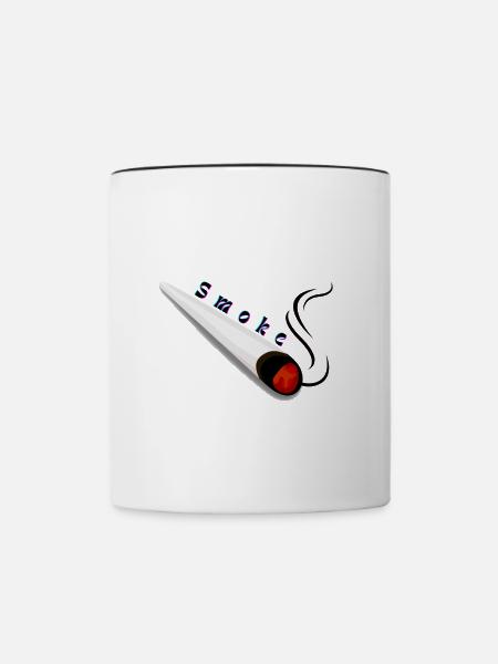 Smoke 2 - Tasse zweifarbig - Weiß/Schwarz