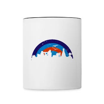 Duisburg Stadt Industrie Kohle Ruhrpott - Tasse zweifarbig - Weiß/Schwarz - Vorne