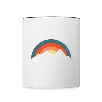 Colorado State USA Berge Wandern Urlaub retro - Tasse zweifarbig - Weiß/Schwarz - Vorne