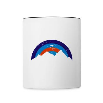 Colorado State USA Berge Wandern Urlaub retro - Tasse zweifarbig - Weiß/Schwarz - Vorne