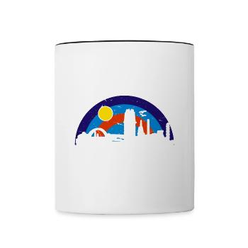 Duisburg City Industry Coal Ruhrpott - Contrasting Mug - white/black - Front