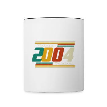 2004 Anniversaire Né En 2004 Rétro Millésime - Mug contrasté - blanc/noir - Devant