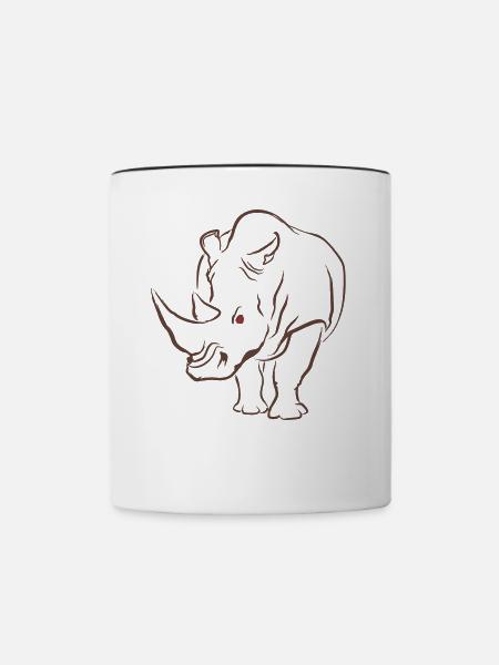 RHINO - Tasse zweifarbig - Weiß/Schwarz