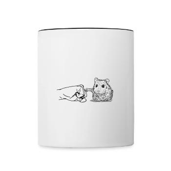 Hamster meilleurs amis pour le cadeau de la vie - Mug contrasté - blanc/noir - Devant